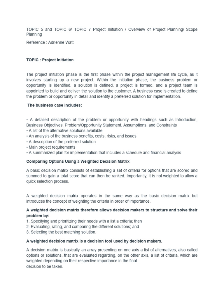 Project Initiation and Planning Overview | PDF | Net Present Value ...