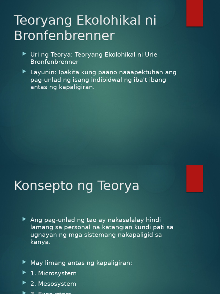 Bronfenbrenner Ecological Theory | PDF