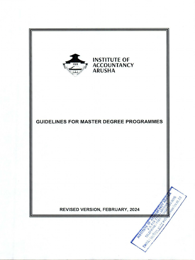 Master’s Degree Guidelines 2024 | PDF | Academic Degree | Bachelor's Degree