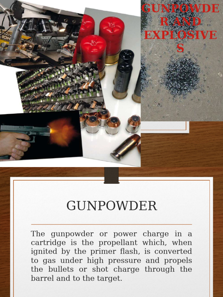 Gunpowder Residue Analysis in Firearms | PDF | Gunpowder | Explosion