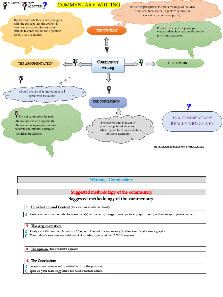 Commentary Writing Guide for CPGE | PDF | Reason | Argument