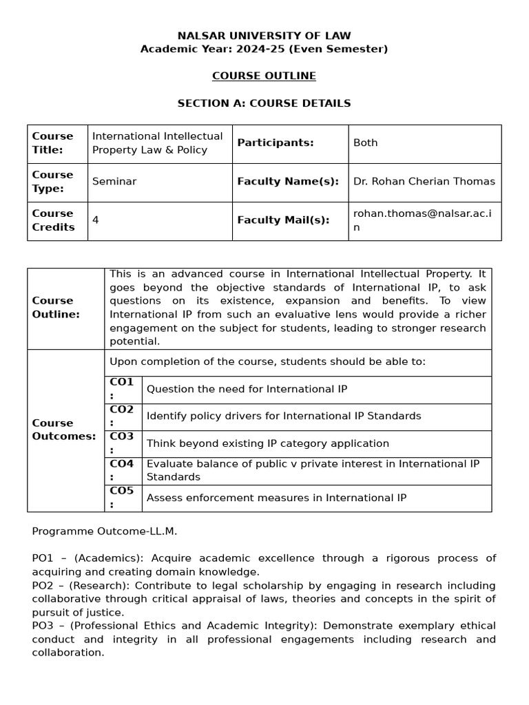International IP Law & Policy Seminar 2024 | PDF | Intellectual ...