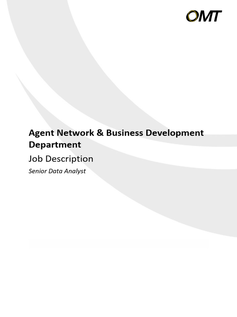 JD - Senior Data Analyst - VF | PDF | Data | Data Analysis