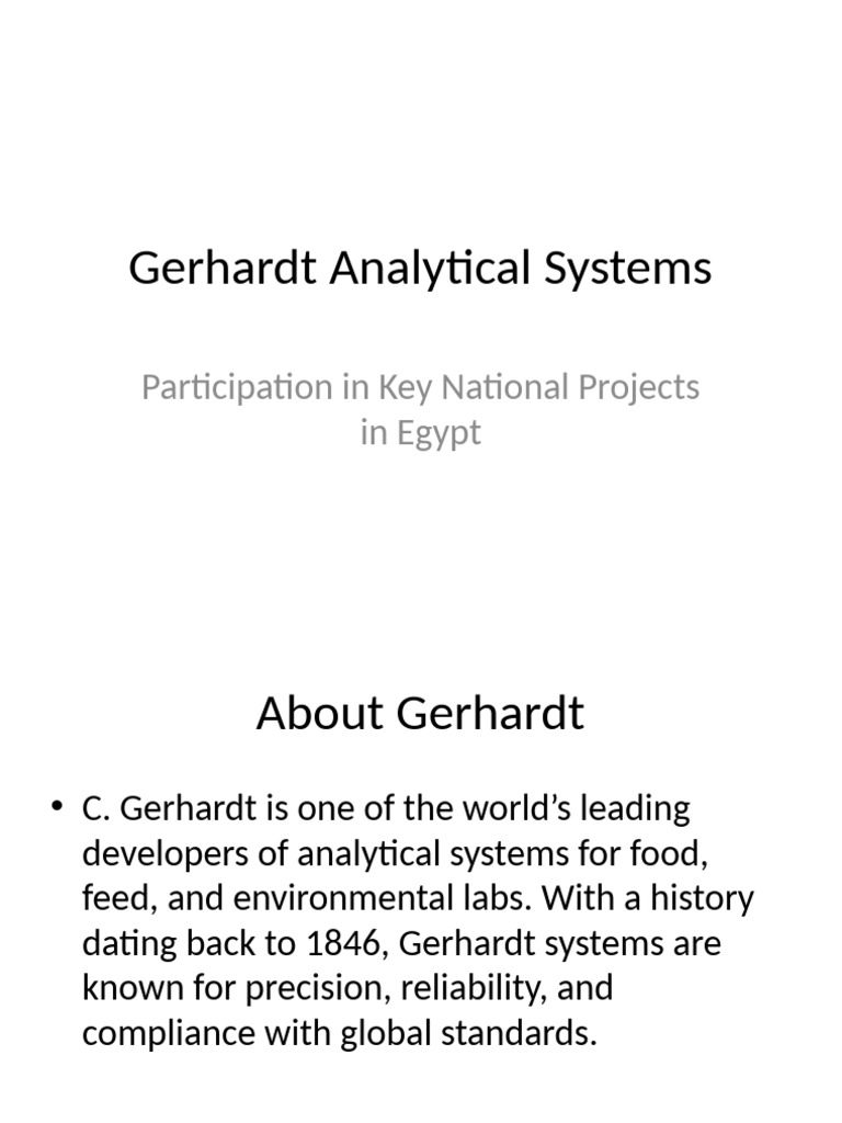 Gerhardt's Impact on Egypt's Labs | PDF