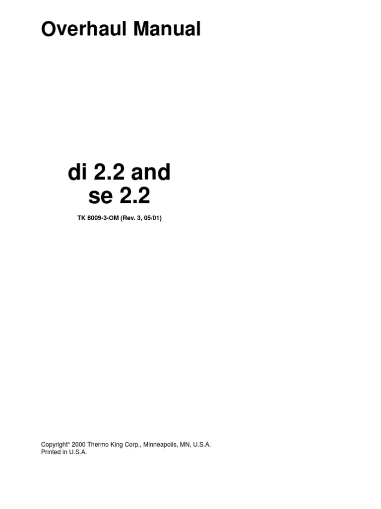 Thermo King Md 2 Sr Operators Manual