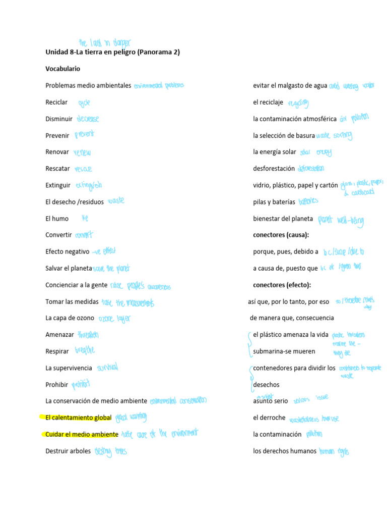 Spanish Medio Ambiente | PDF