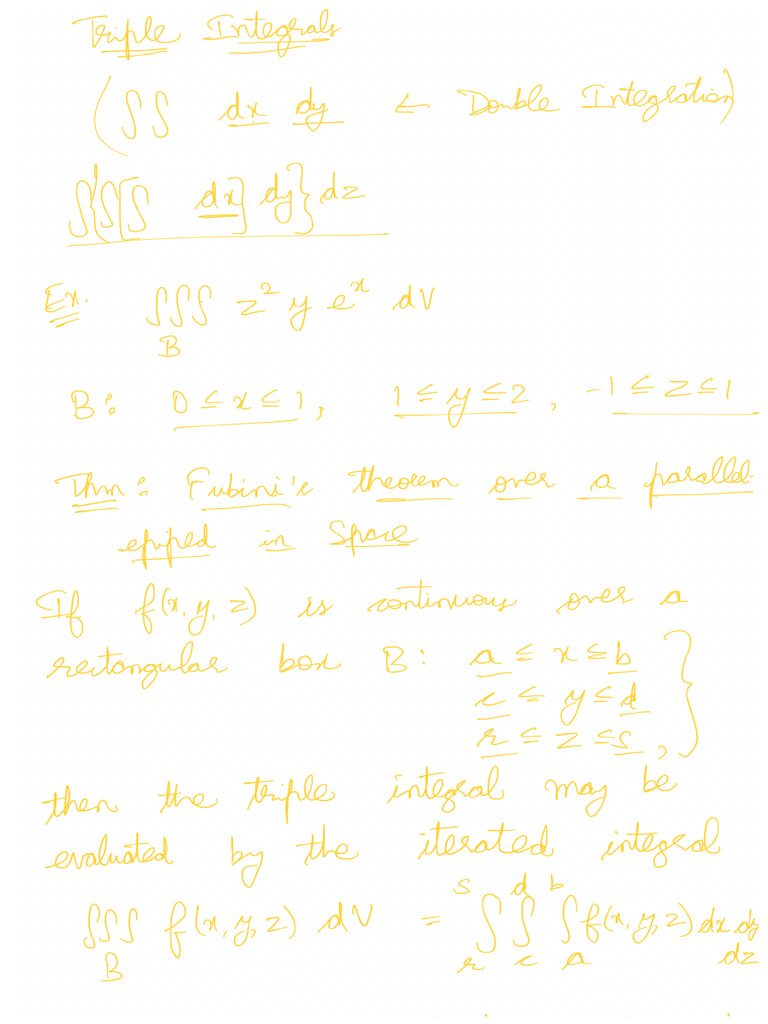 Triple Integrals | PDF