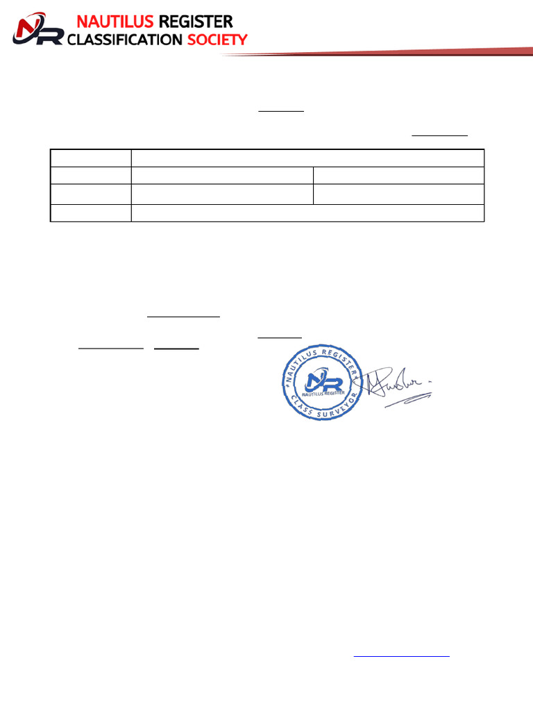 Starline - Certificate of Classification | PDF