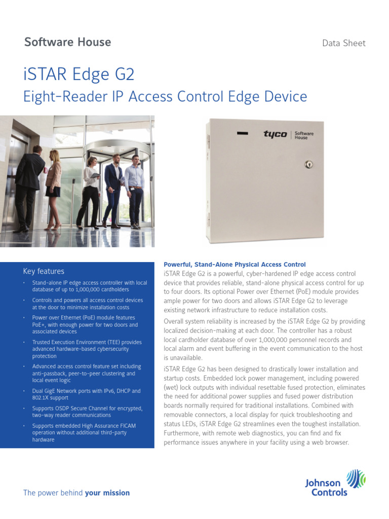 iSTAR Edge G2 Access Control System | PDF | Access Control | Computer ...