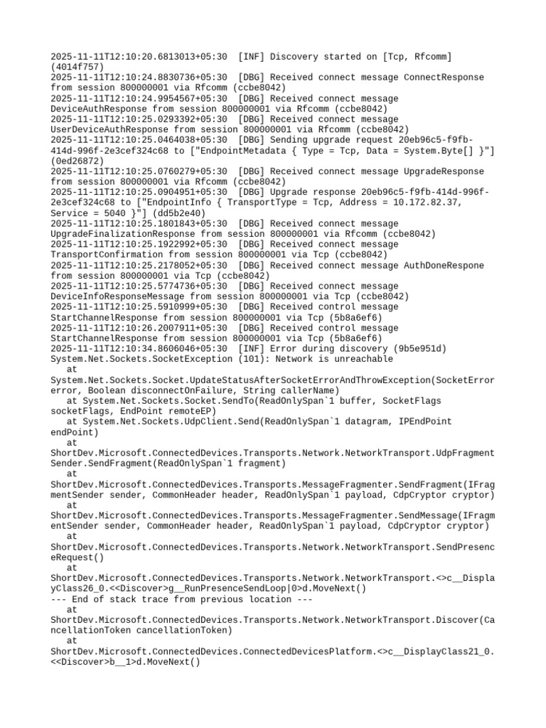 Device Discovery Log Analysis | PDF | Transmission Control Protocol ...