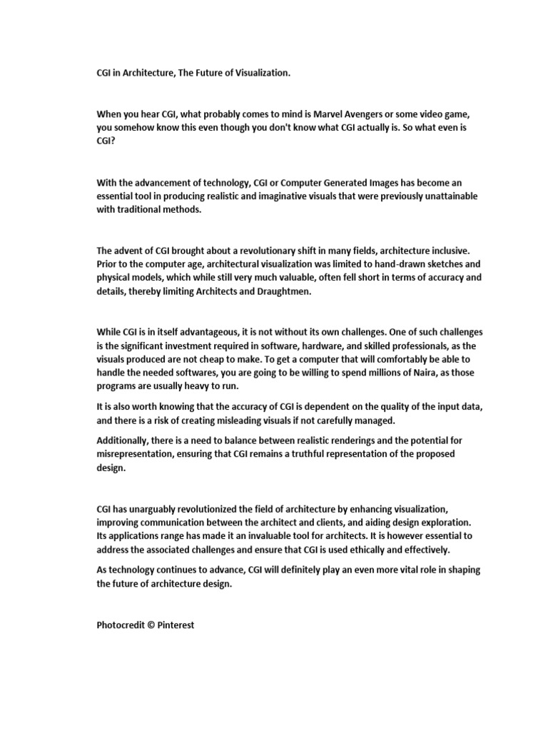 CGI in Architecture | PDF