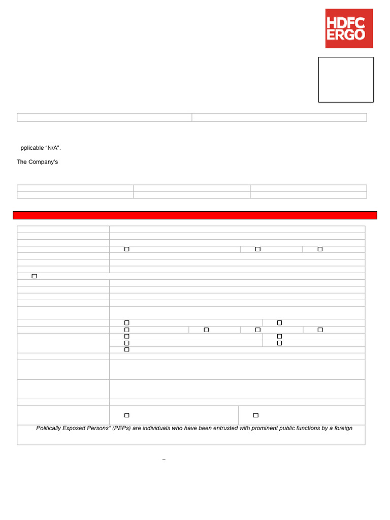 HDFC ERGO Critical Illness Insurance Form | PDF | Insurance | Underwriting