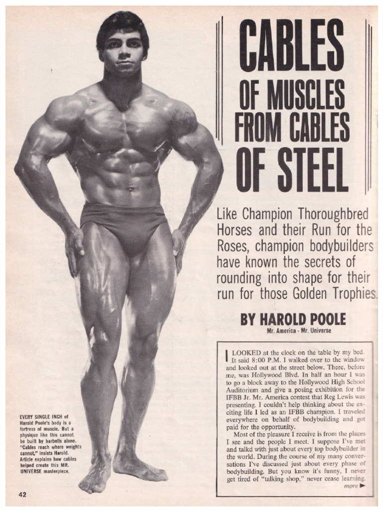 Cables of Muscles From Cables of Steel - Harold Poole - Muscle Builder ...