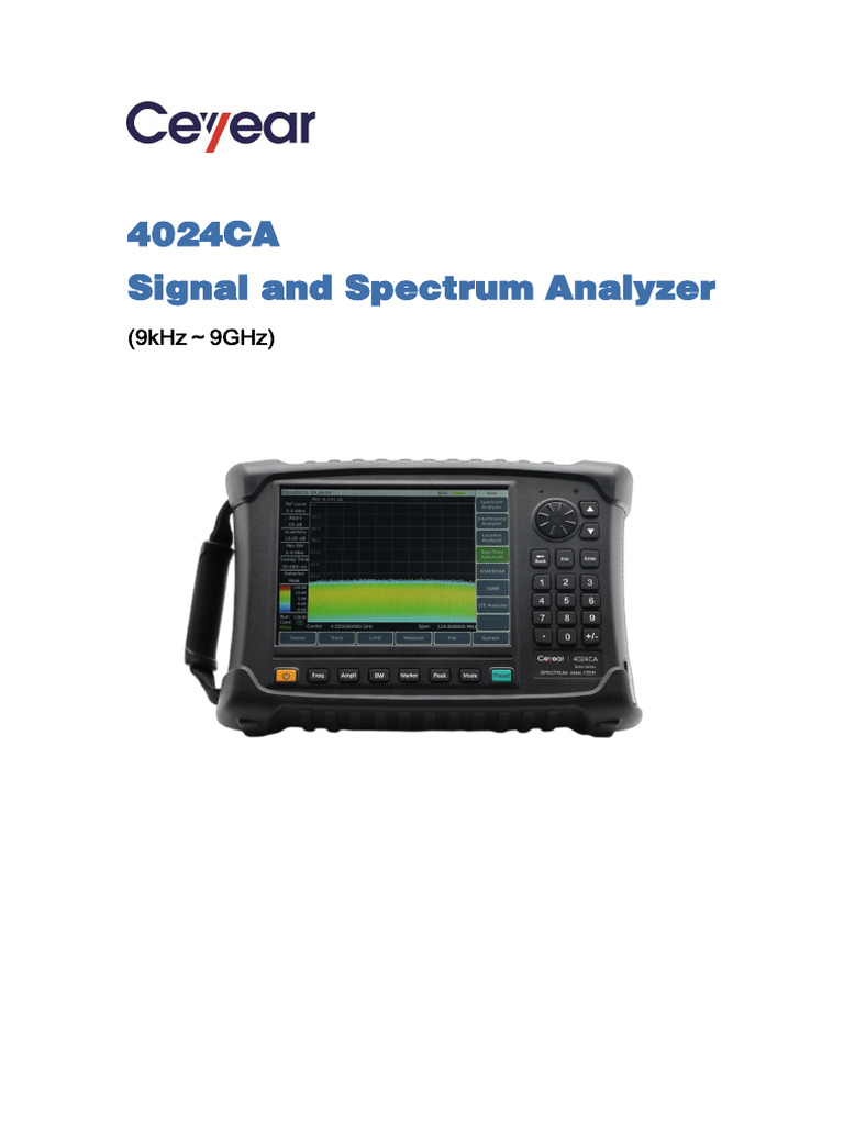 Handheld 9kHz-9GHz Spectrum Analyzer | PDF | Electromagnetic ...