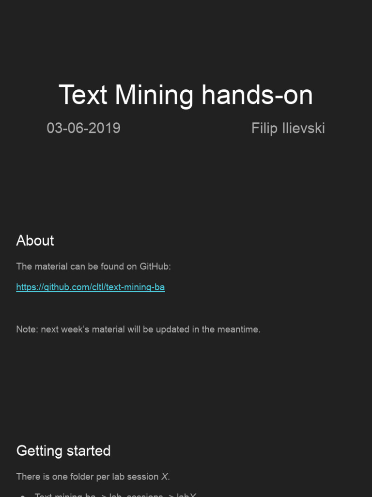 Text Mining with Python Jupyter Notebooks | PDF