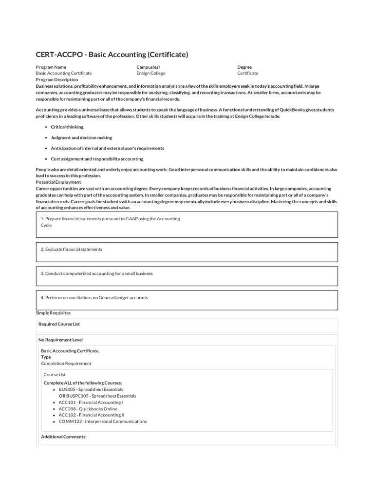 Program CERT ACCPO 2025 06 30 | PDF | Accounting | Financial Accounting