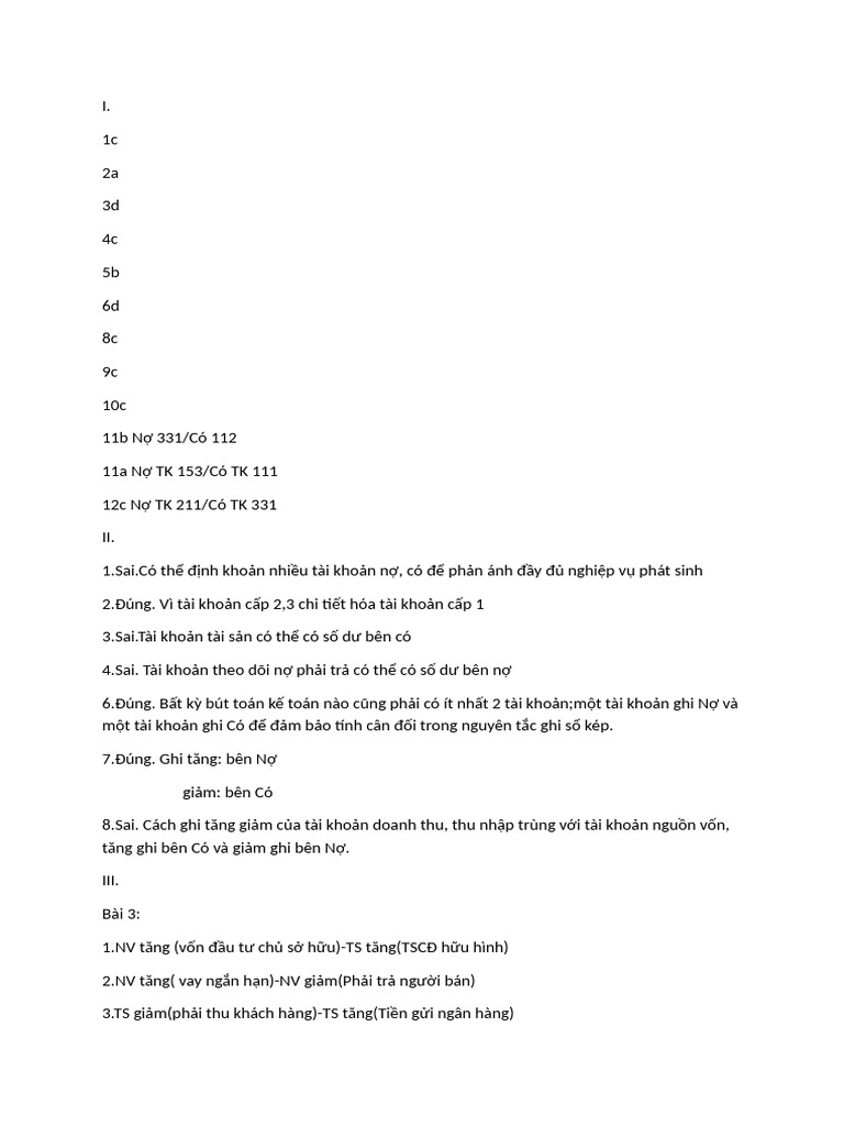 BT NLKT Chương 4 | PDF
