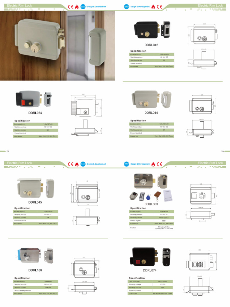 D&D Hardware-Electric Rim Lock Catalogue-2025-04 | PDF