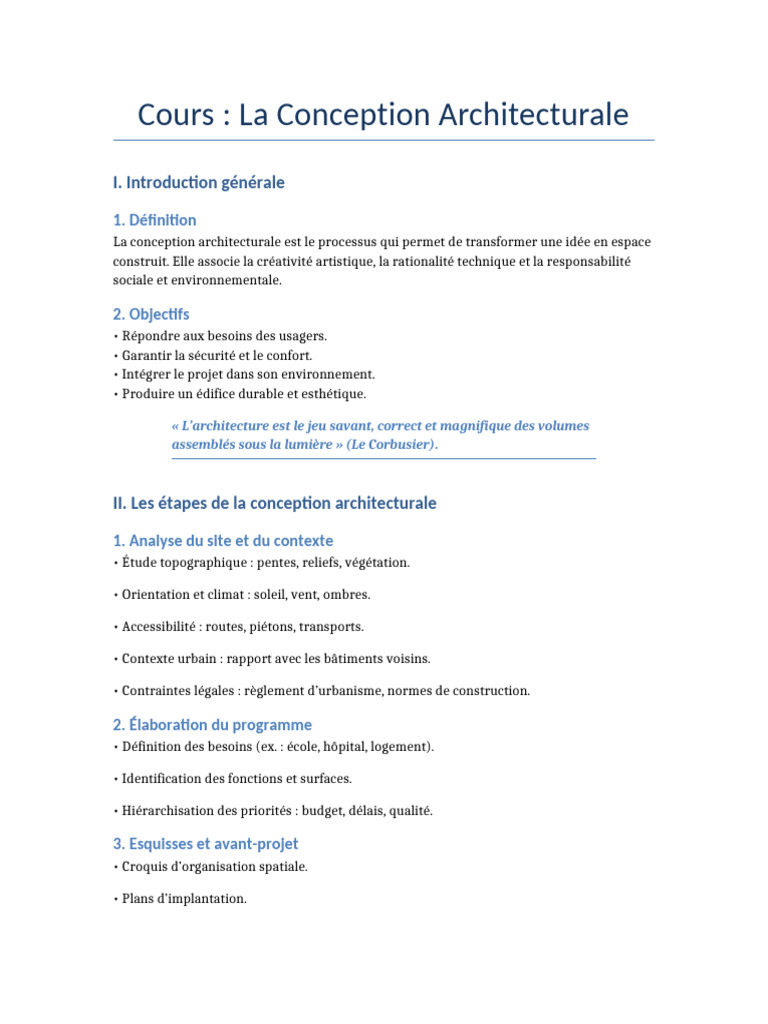 Conception Architecturale : Guide Complet | PDF | Environnement naturel