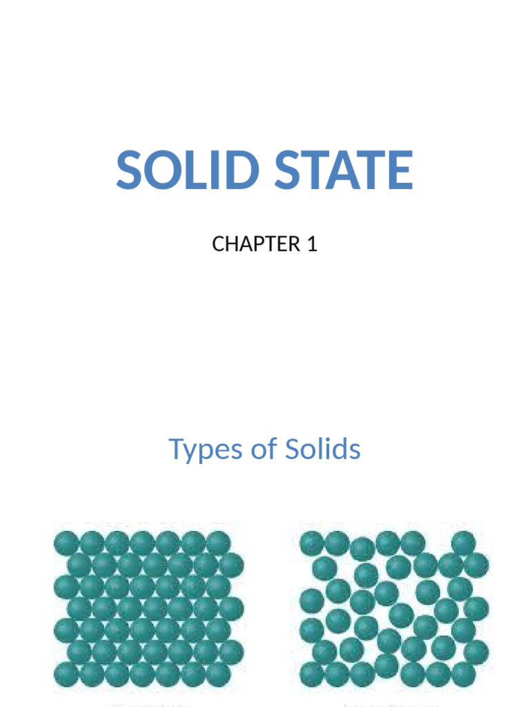 Types and Structures of Solids | PDF | Semiconductors | Electrical ...