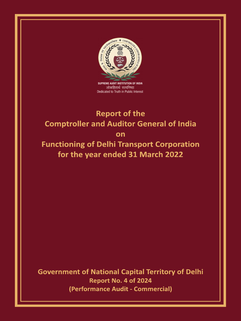CAG - Report No. 4 of 2024 - PA On DTC - English (12 11 2024) | PDF ...