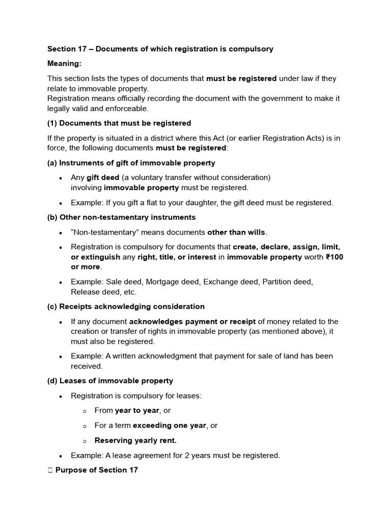 Compulsory Registration of Property Documents | PDF | Mortgage Law | Deed