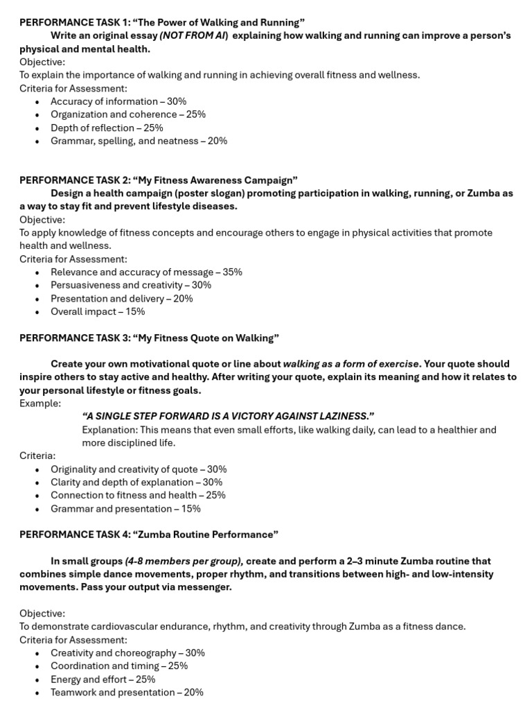 p.e 10 Performance Task 1 4 | PDF