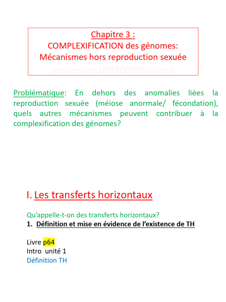 Mécanismes de transferts horizontaux des gènes | PDF | Thérapie génique ...