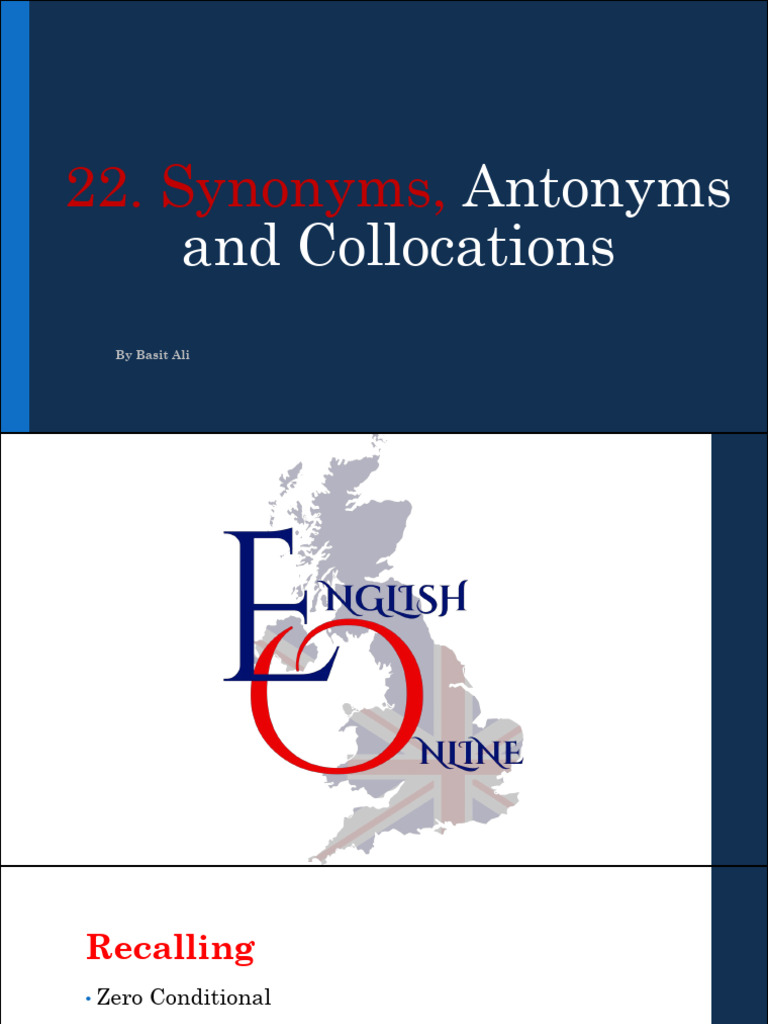 Synonyms and Collocations Guide | PDF