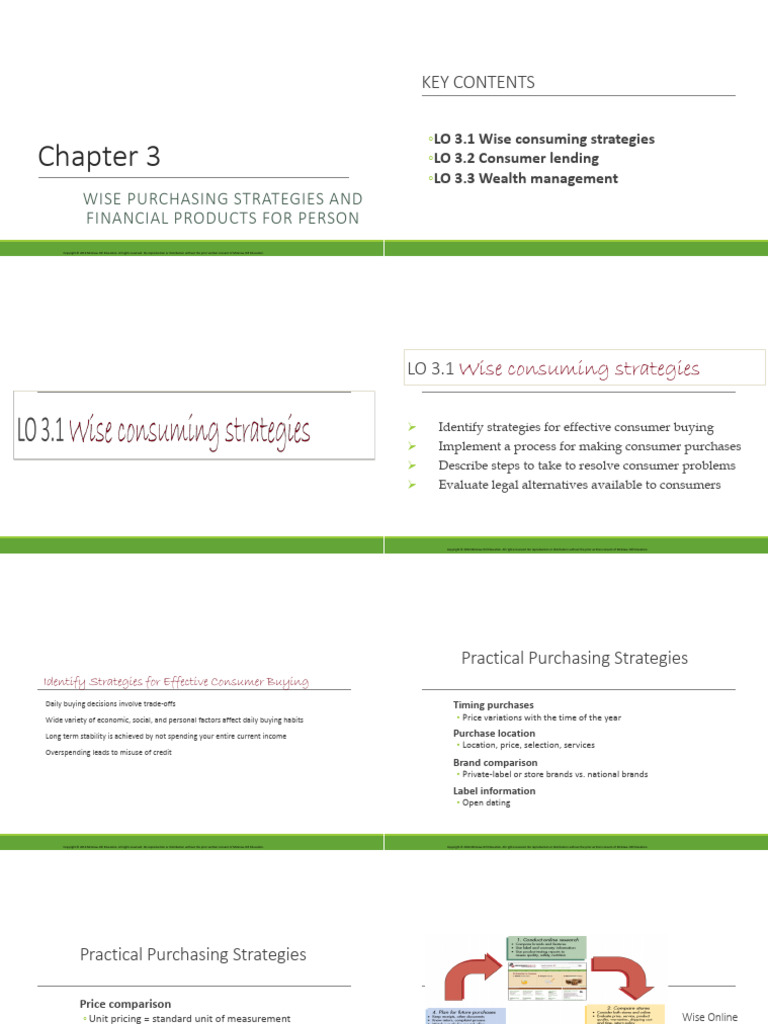 Chapter 3 Wise Purchasing Strategies and Financial Products For Person ...
