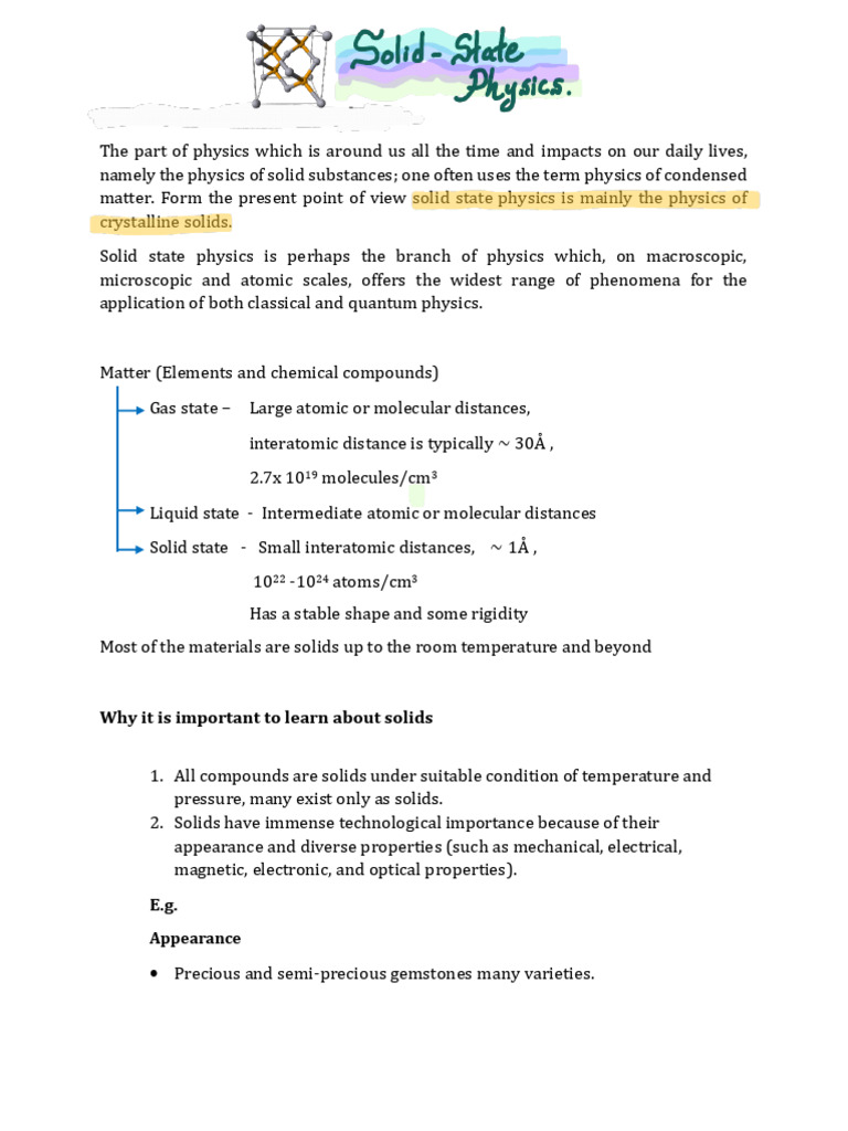 Introduction to Solid State Physics | PDF | Crystal Structure | Solid