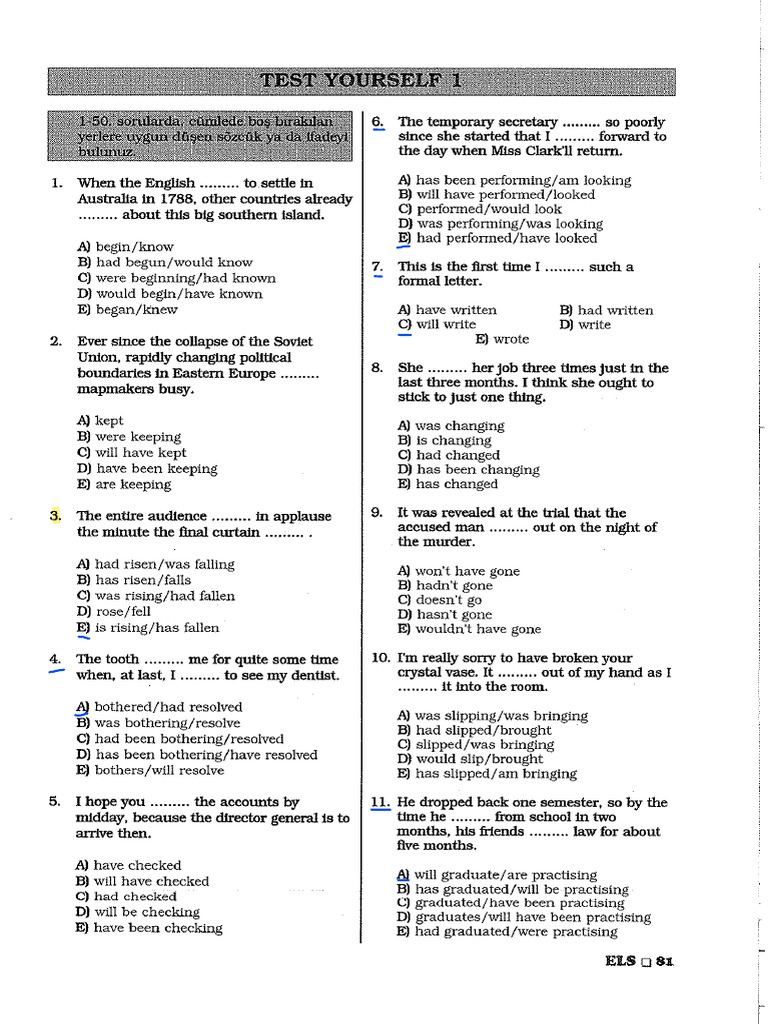 Test Yourself 1 | PDF