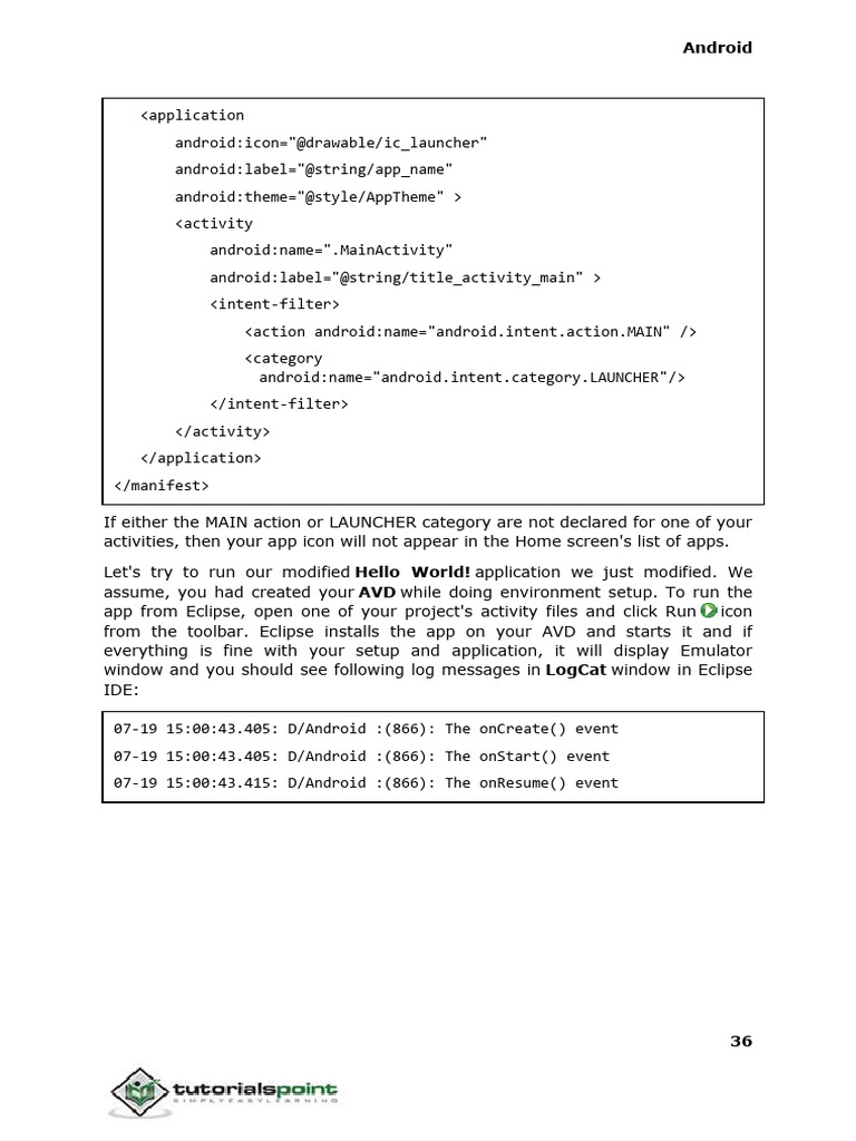 Android App Manifest Setup Guide | PDF