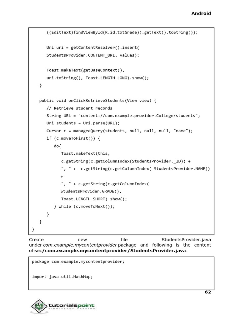 Android Tutorial 78 | PDF
