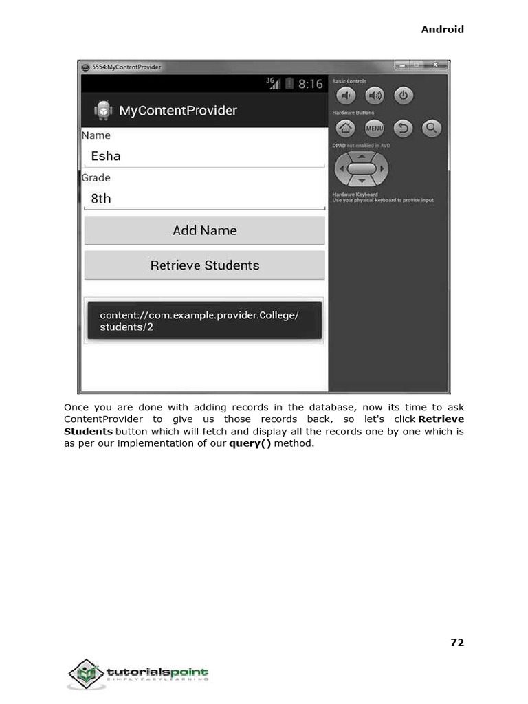 Retrieve Students from Android Database | PDF