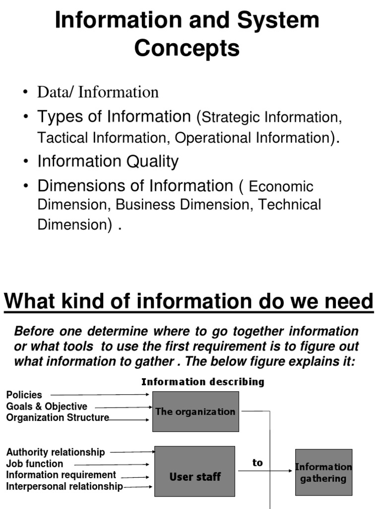 Information and System Concepts | PDF