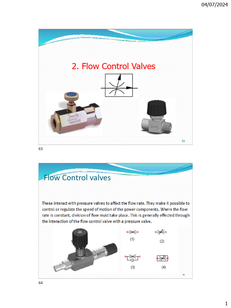 Flow Control Valves and Devices Explained | PDF | Valve | Flow Measurement