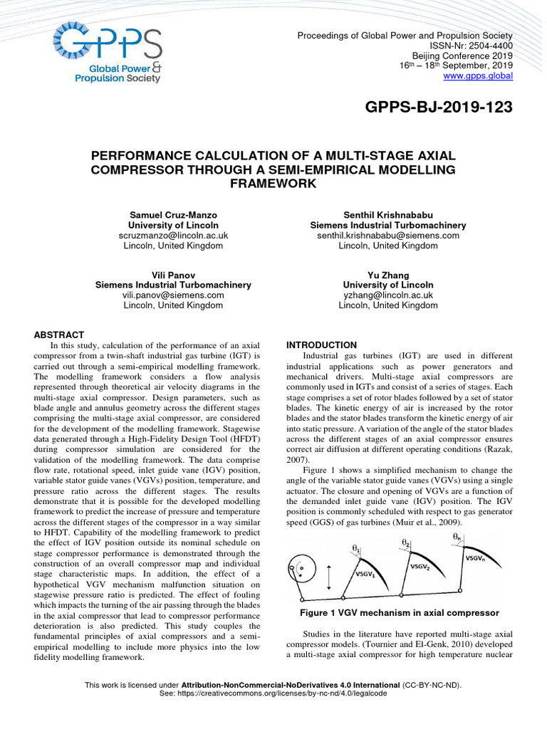 Performance Calculation of A Multi Stage Axial Compressor 2utdvdcn2p ...