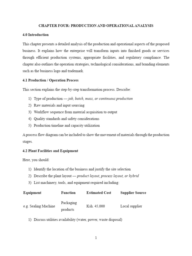 Chapter Four Production and Operational Analysis | PDF | Brand ...