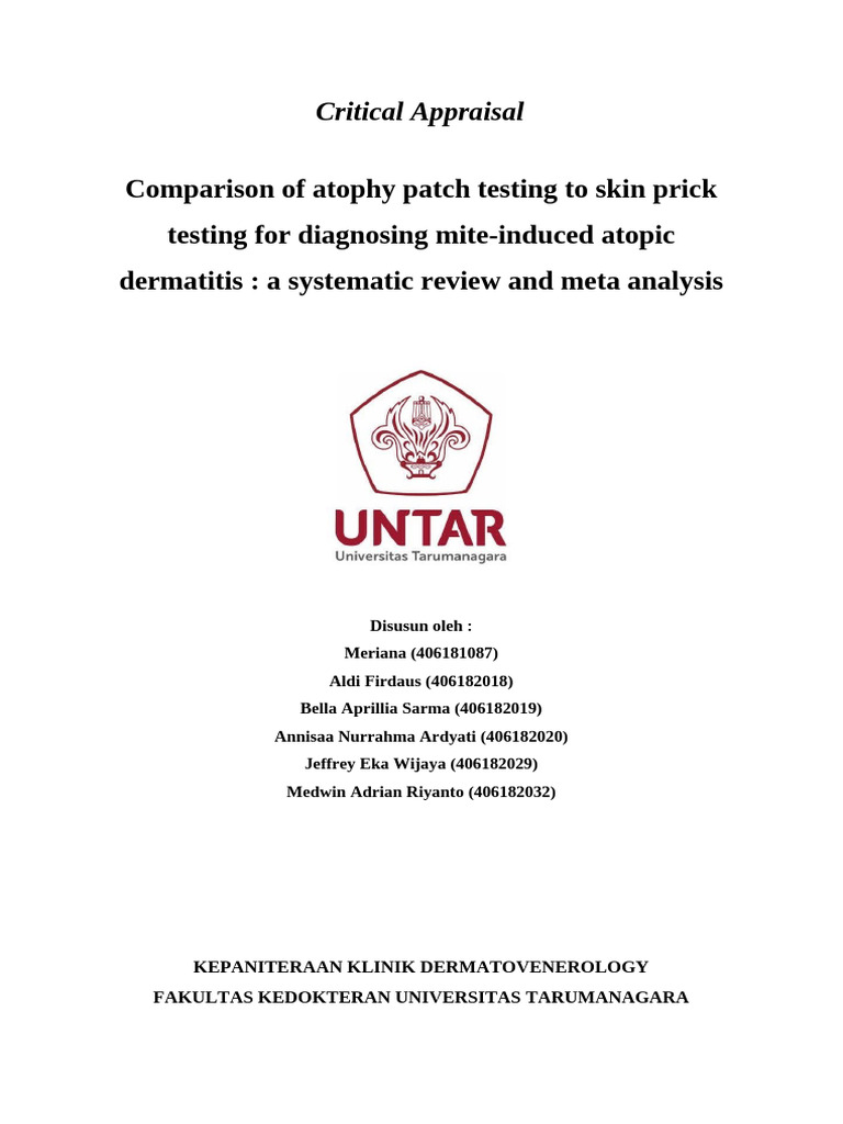 Critical Appraisal Systematic Review APT For AD | PDF