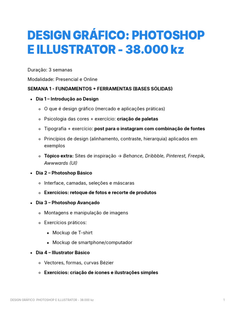 Curso de Design Gráfico: Photoshop e Illustrator | PDF | Adobe ...