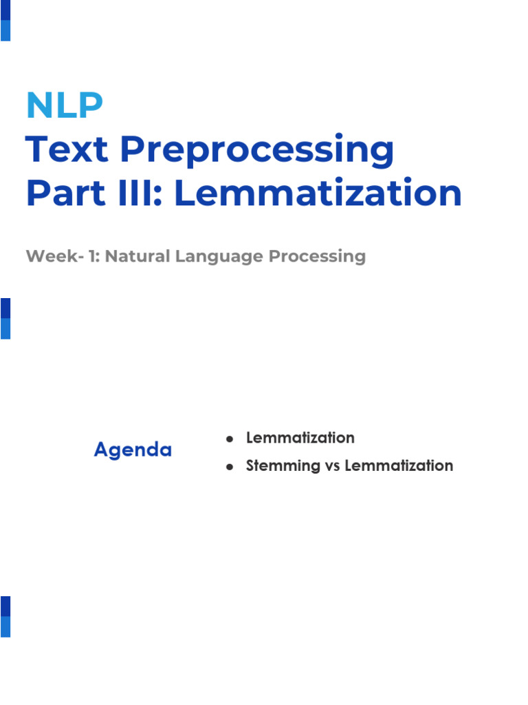 Lemmatization vs Stemming in NLP | PDF | Word | Linguistic Morphology