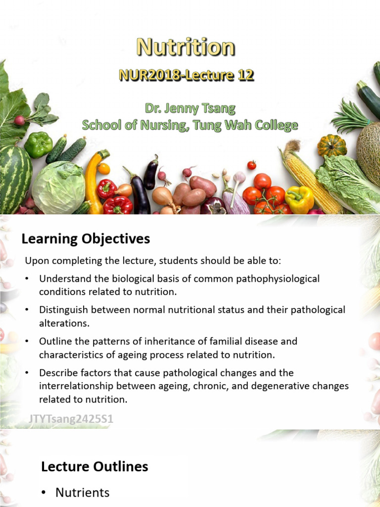 NUR2018 Lecture 12 (Nutrition) | PDF | Adipose Tissue | Fat
