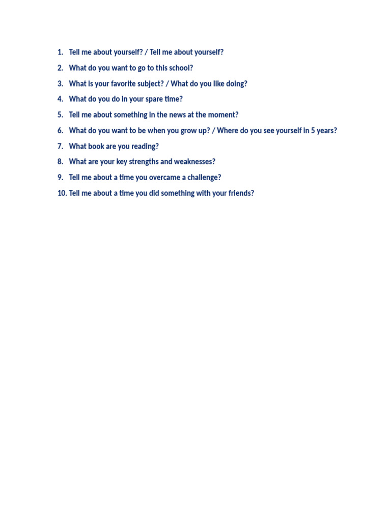 Tell Me About Yourself | PDF