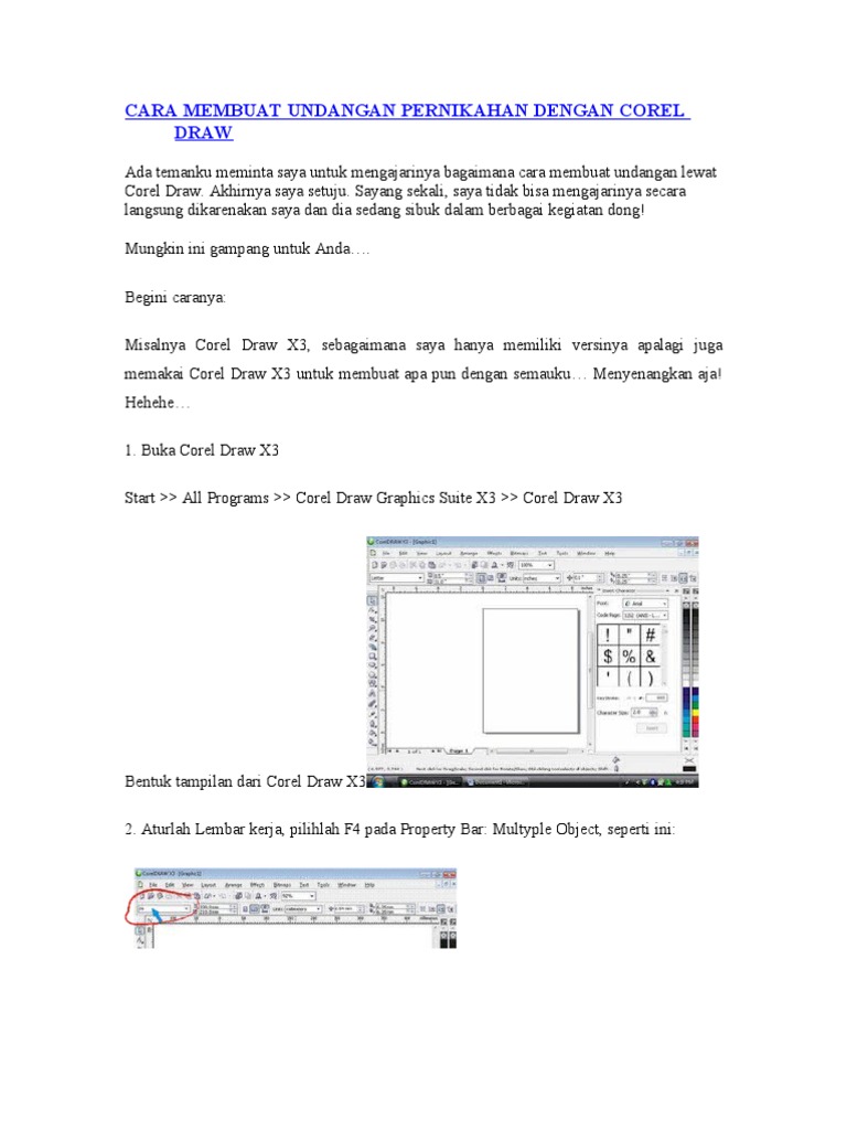 Desain undangan pernikahan coreldraw x3 2018