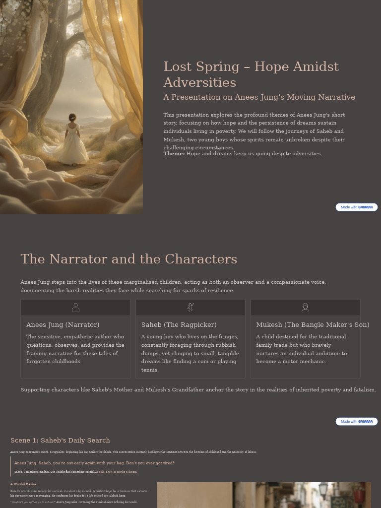 Lost Spring Hope Amidst Adversities | PDF