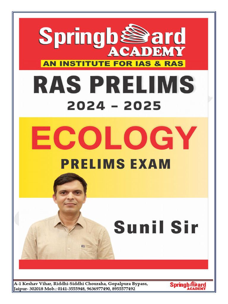 Ecology Pre SpringBoard (English Medium) | PDF | Smog | Chlorofluorocarbon