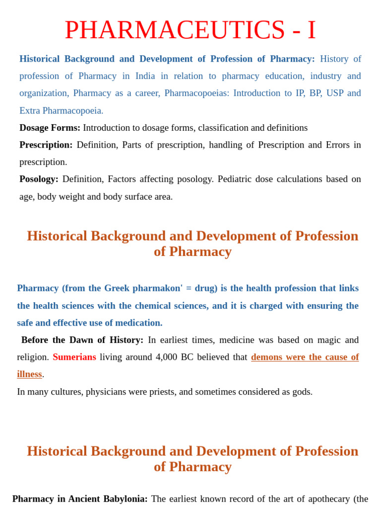 Overview of Pharmacy Profession and Education | PDF | Pharmacy ...