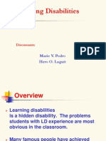 Learning Disabilities: Marie V. Pedro Hero O. Laguit