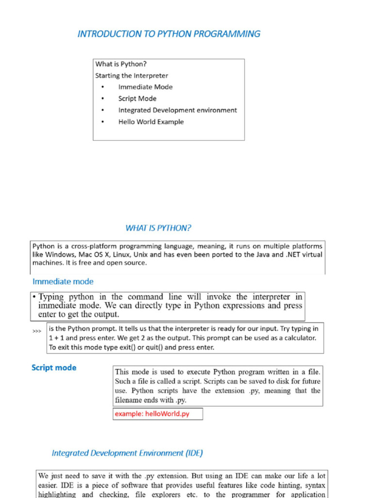 Python Programming Basics Guide | PDF | Computer Programming | Software ...